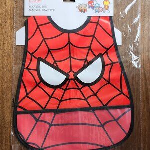 ADORABLE MARVEL Spider Man Baby Bib BNIP Catch all (most...some) Pocket